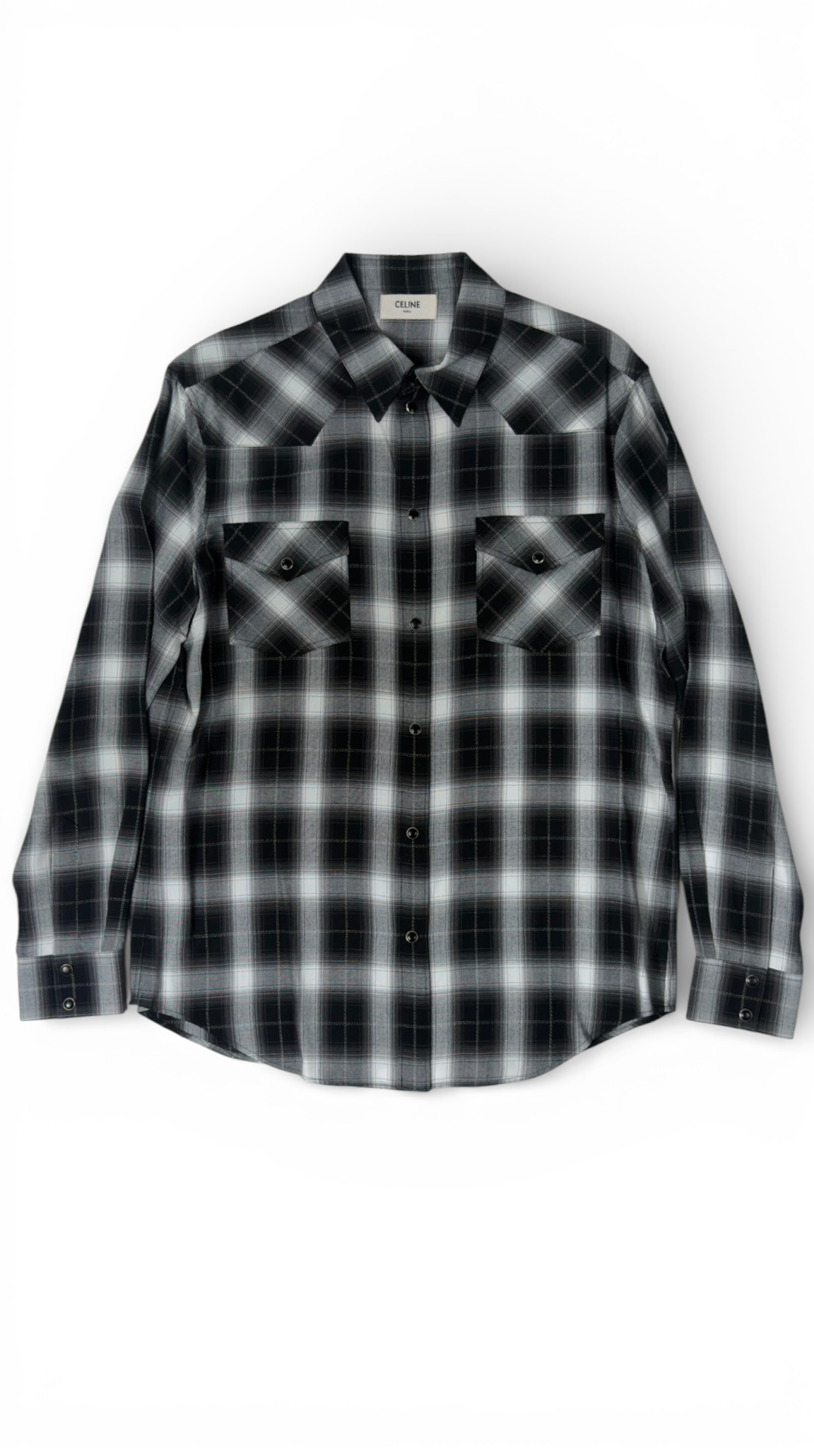 Celine Classic Shirt in Checkered Viscose