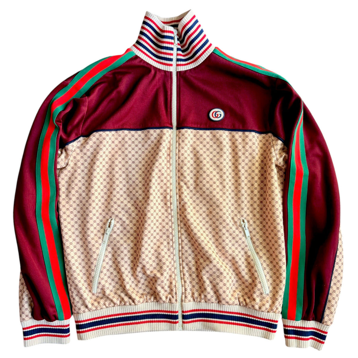 Gucci Double G Monogram Web Stripe Track Jacket