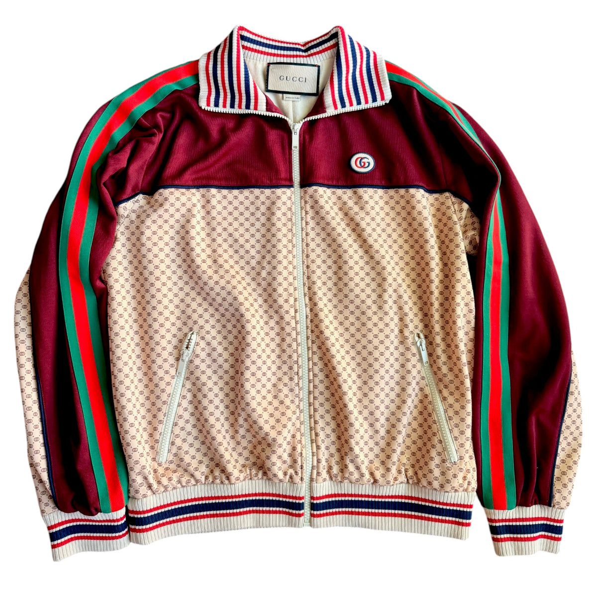 Gucci Double G Monogram Web Stripe Track Jacket